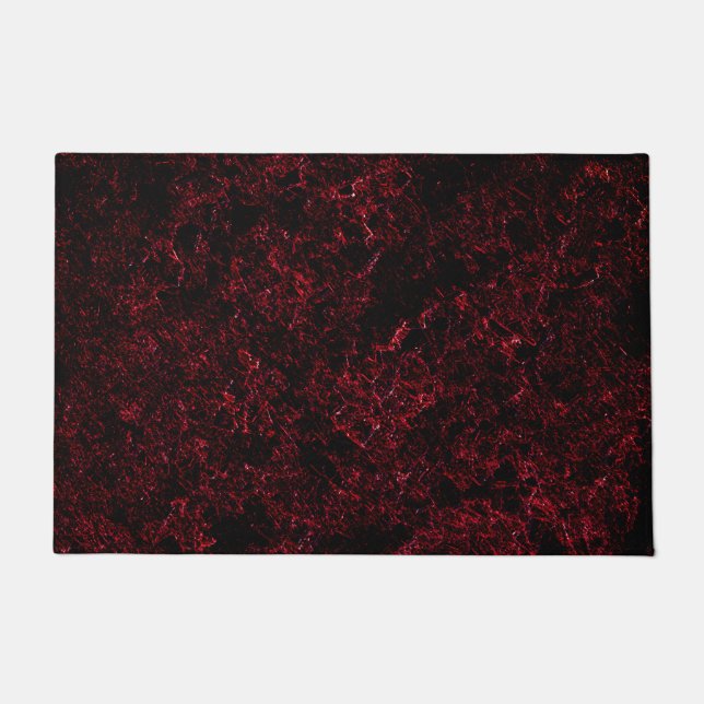 Rustige sponsachtige rode achtergrond deurmat (Voorkant)
