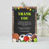 Rustige sport Gedekte kinderen van afgelopen dag Bedankkaart (Staand voorkant)