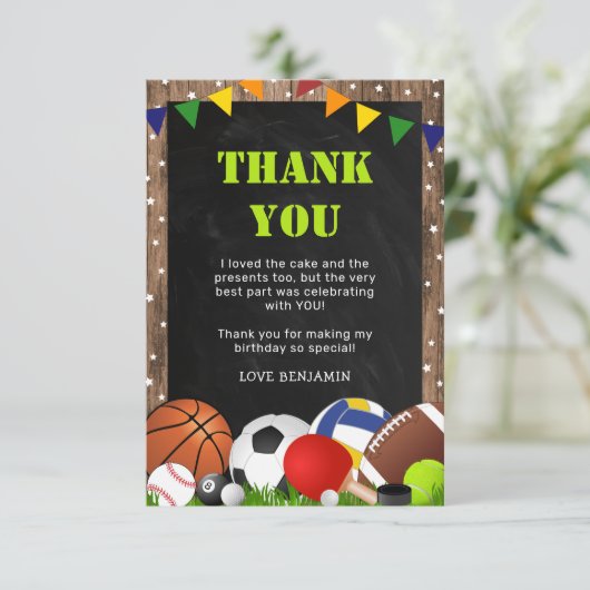 Rustige sport Gedekte kinderen van afgelopen dag Bedankkaart (Staand voorkant)