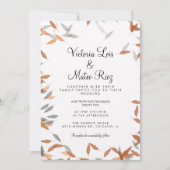 Rustige springende lef-pampas drijvende bruiloft kaart (Voorkant)