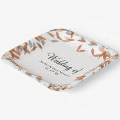 Rustige springende lef-pampas drijvende bruiloft papieren bordje (Gebogen)