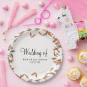 Rustige springende lef-pampas drijvende bruiloft papieren bordje (Feest)