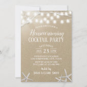 Rustige Starfish Beach Housewarming cocktail Party Kaart (Voorkant)