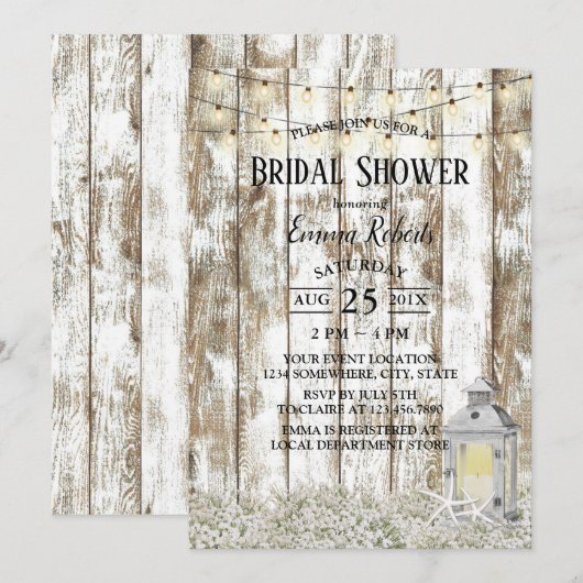 Rustige Starfish Lantern Barn Wood Vrijgezellenfee Kaart (Voorkant / Achterkant)