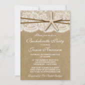 Rustige Starfish op kraft Beach Bachelorette party Kaart (Voorkant)