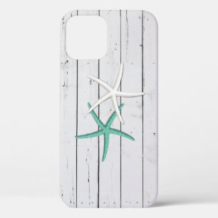 Rustige Starfish Weathered Wood iPhone 12 Hoesje