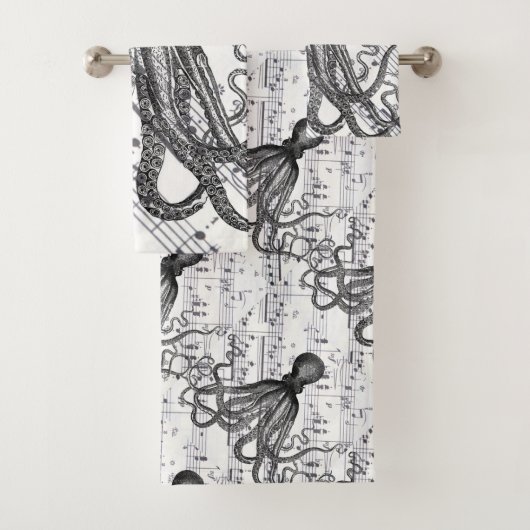rustige steampunk octopus bad handdoek (Insitu)
