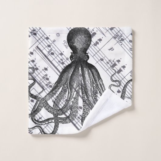 rustige steampunk octopus bad handdoek (Wasdoekje)
