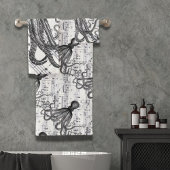 rustige steampunk octopus bad handdoek