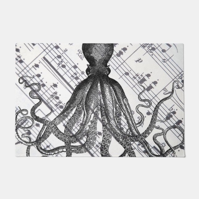 rustige steampunk  octopus deurmat (Voorkant)