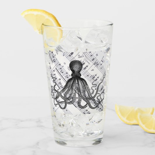 rustige steampunk  octopus glas (Voorkant ijs)