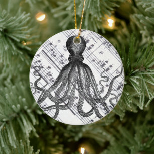 rustige steampunk octopus keramisch ornament