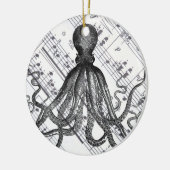 rustige steampunk  octopus keramisch ornament (Links)