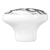 rustige steampunk  octopus keramische knop (Zijkant)