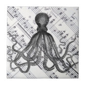 rustige steampunk  octopus tegeltje (Voorkant)