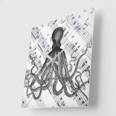 rustige steampunk octopus vierkante klok (Hoek)