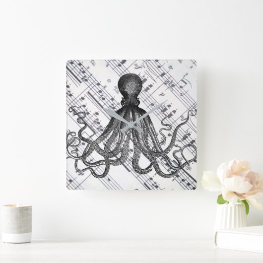 rustige steampunk octopus vierkante klok (Huis)