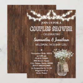 Rustige stellen baby shower landschuur kaart
