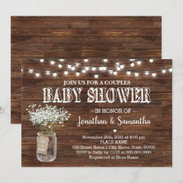Rustige stellen baby shower landschuur kaart