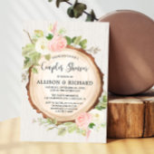 Rustige stellen meisje baby shower, wazige roze fl kaart