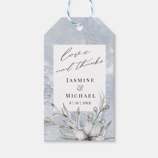 rustige stencil botanic dank u label cadeaulabel (Voorkant)