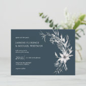 rustige stencil botanics elegant bruiloft kaart (Staand voorkant)