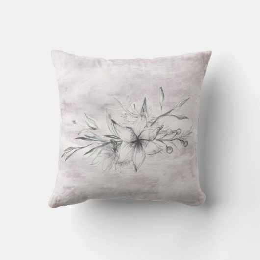 rustige stencil botanisch voor eeuwig bruiloft kussen (Achterkant)