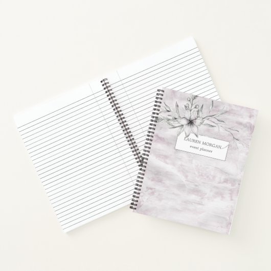 rustige stencil botanische monogram notitieboek (Binnen)