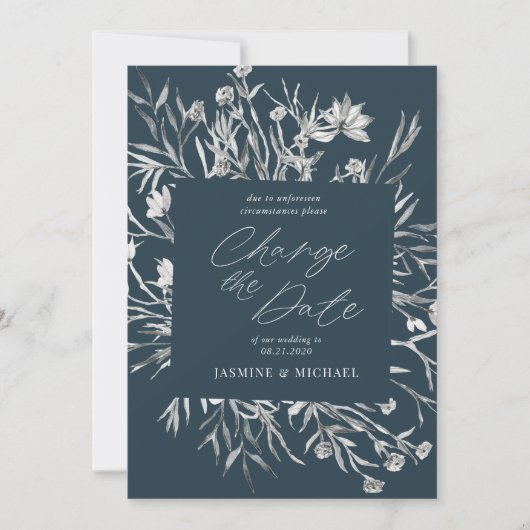 Rustige stencil botanische verandering Datum Kaart (Voorkant)