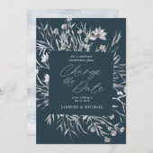 Rustige stencil botanische verandering Datum Kaart (Voorkant / Achterkant)