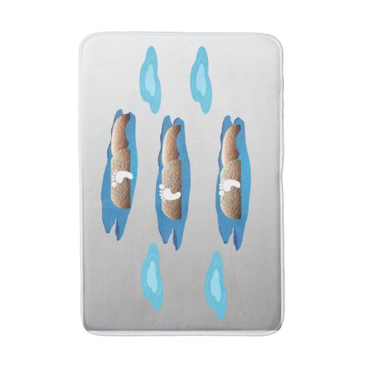 Rustige stenen pad Bathmat Badmat (Voorkant Verticaal)