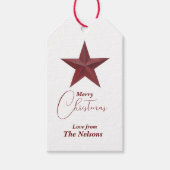 Rustige ster Vrolijk kerstfeest gepersonaliseerd Cadeaulabel (Voorkant)