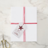 Rustige ster Vrolijk kerstfeest gepersonaliseerd Cadeaulabel (Met Touw)