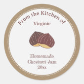 Rustige Sticker kastanjejam (Voorkant)