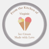 Rustige Sticker met IJskeukenlabel (Voorkant)