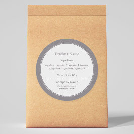 Rustige Sticker op de lijst met ingrediënten op pr