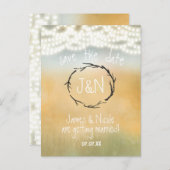 Rustige sticks en String Lights Briefkaart Opslaan (Voorkant / Achterkant)