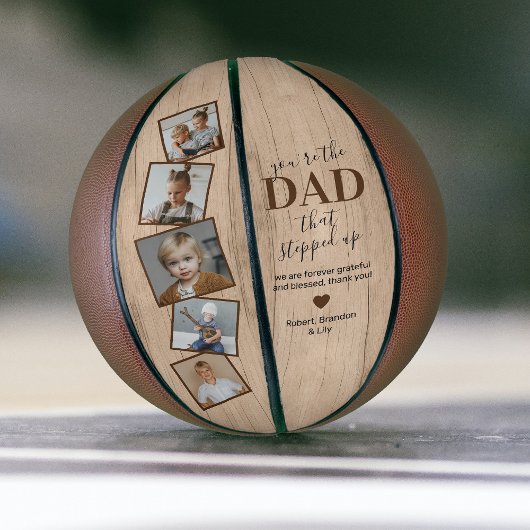 Rustige stiefvader foto basketbal cadeau