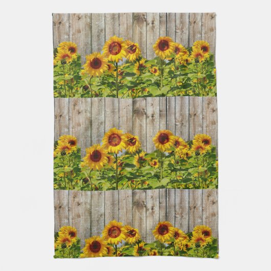 Rustige stijl Zonnebloem Keukenhanddoek (Verticaal)