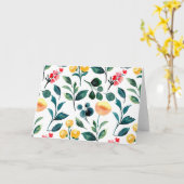 Rustige, stijlvolle, gele Waterverf bloemen leeg Kaart (Gele Bloem)