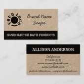 Rustige  stijlvolle Sjabloon Handmade Kraft Visitekaartje (Voorkant / Achterkant)