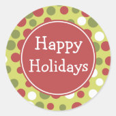 Rustige Stippen Holiday Stickers (Voorkant)