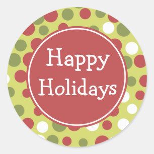 Rustige Stippen Holiday Stickers