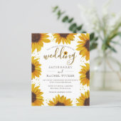 Rustige Stippen met zonnebloem Hout Weddenschap (Staand voorkant)