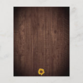 Rustige Stippen met zonnebloem Hout Weddenschap (Achterkant)