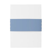 Rustige Stof Blauw Beige Bruiloft Uitnodigingen Wikkel (Achterkant Voorbeeld)