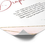 Rustige, stoffige roze rozen gouden nachtkleppen poster (Hoek)