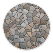 Rustige Stone Mosaic Beige Brown Rock Outdoor Keramische Knop (Voorkant)
