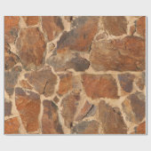 Rustige Stone Wall Structure Geology Warm Glow Cadeaupapier (Vlak)