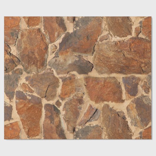 Rustige Stone Wall Structure Geology Warm Glow Cadeaupapier (Vlak)